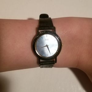 Vintage Seiko 13mm Genuine Lozard Skin Wrist Watch